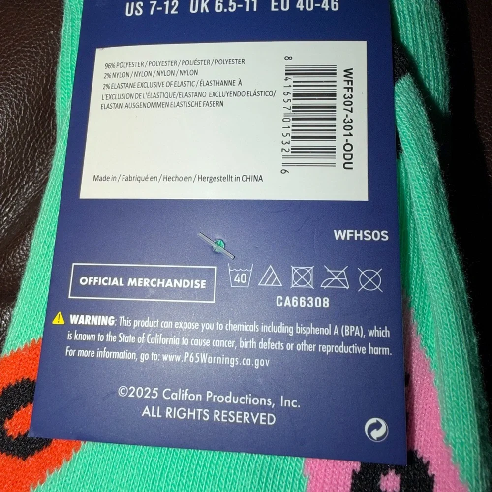 Wheel of Fortune Fun Socks NWT